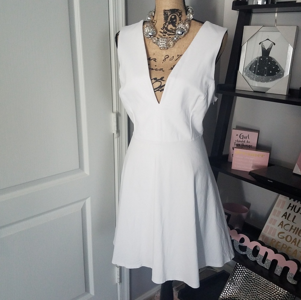 Deep V-neck Dress